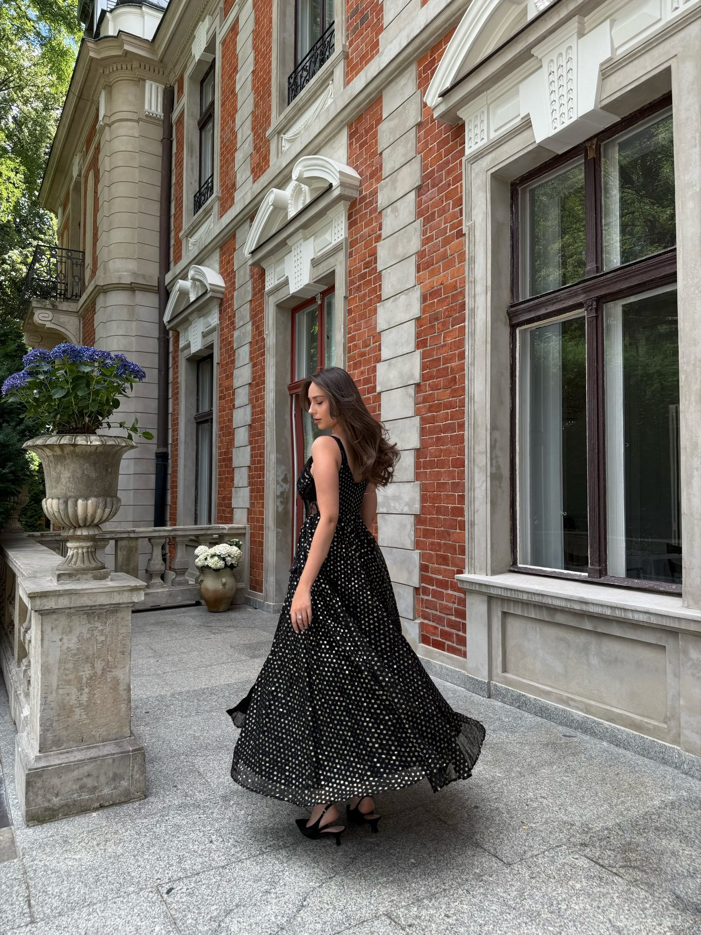 Mew Mews — gold polka-dot gown, frame 4